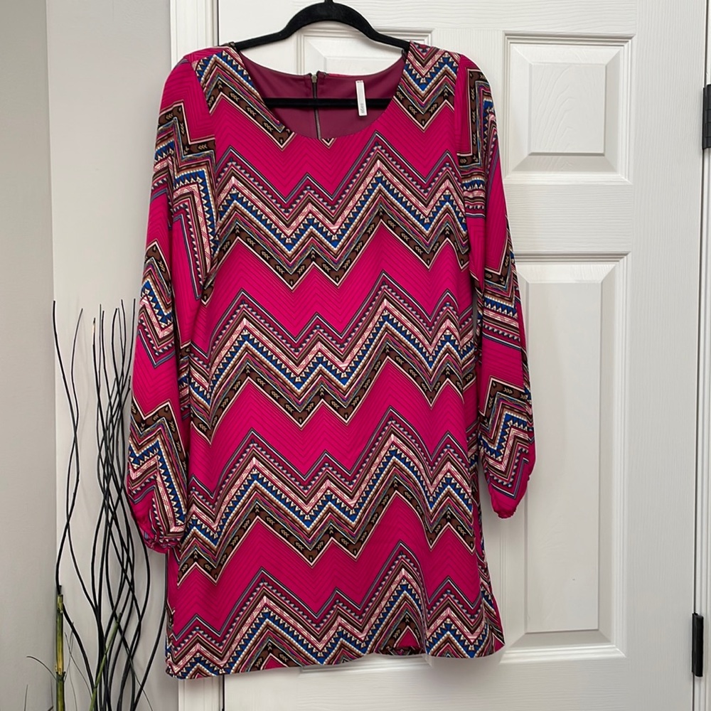 Sage Long Sleeve Shift dress